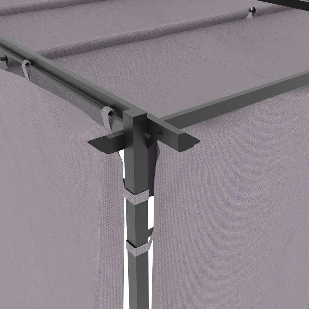 Gazebo Anthracite 3x3 m Outdoor Shelter with Curtains for Privacy and Shade