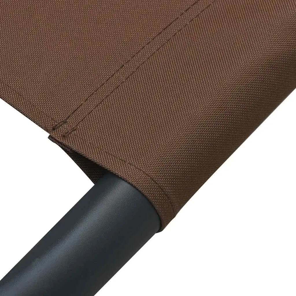 Outdoor Sun Lounger Bed Brown with Canopy and Pillow for Garden Patio Beach Relaxation