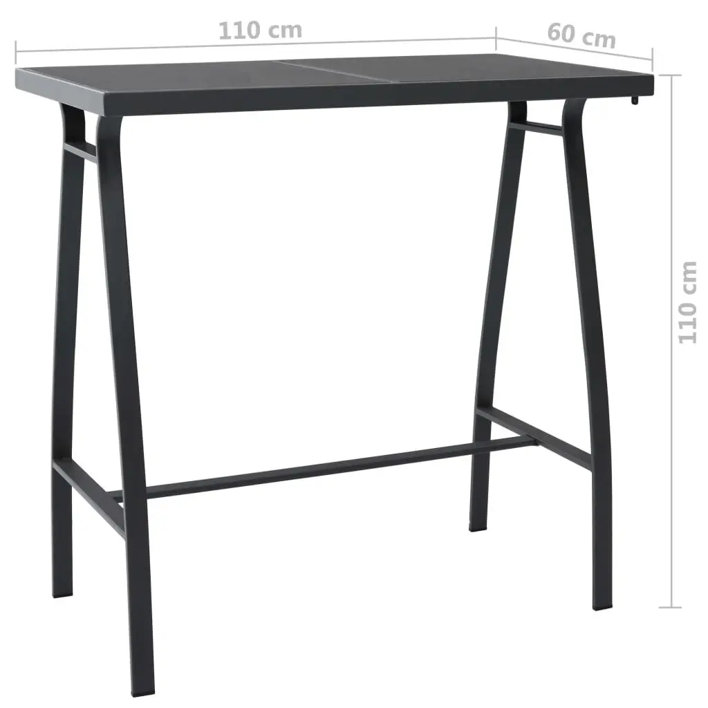 Black Garden Bar Table with Easy Assembly