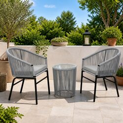 3 Piece Bistro Lounge Set for Outdoors