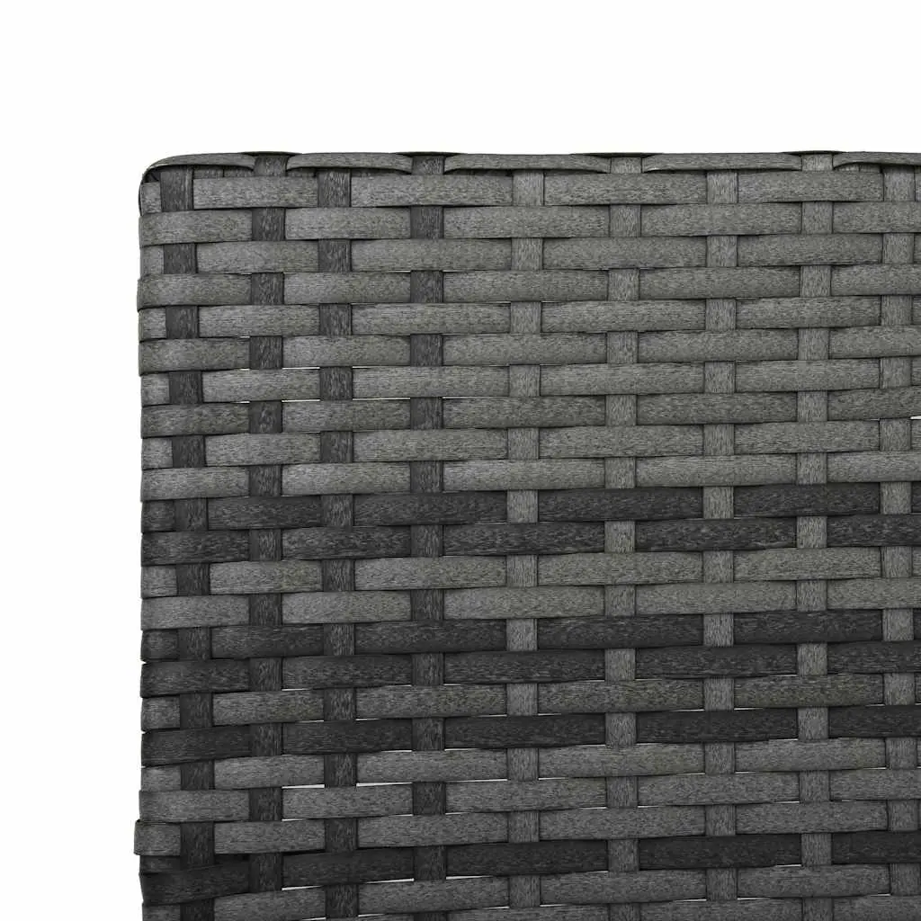 Sun Lounger Outdoor Garden Patio Reclining Lounge Chair Grey Poly Rattan