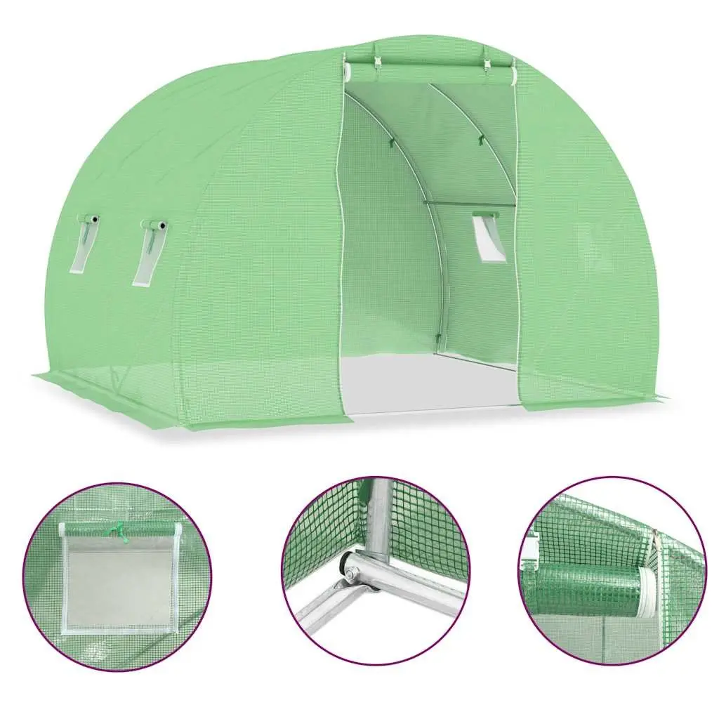 Greenhouse Green 3x2x2m Galvanised Steel Frame PE Mesh Durable Plant Protection