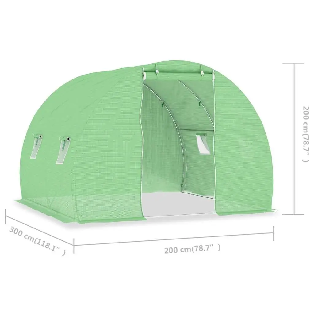 Greenhouse Green 3x2x2m Galvanised Steel Frame PE Mesh Durable Plant Protection