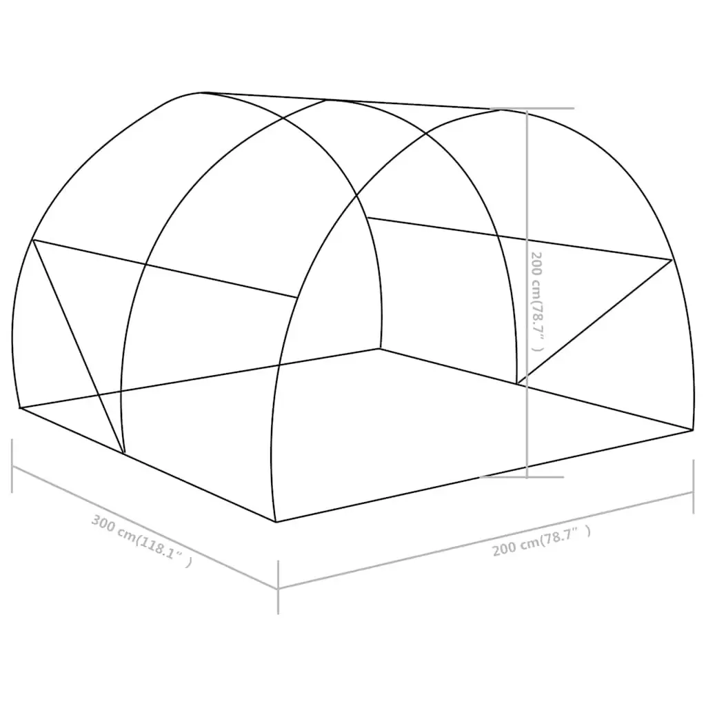 Greenhouse Green 3x2x2m Galvanised Steel Frame PE Mesh Durable Plant Protection