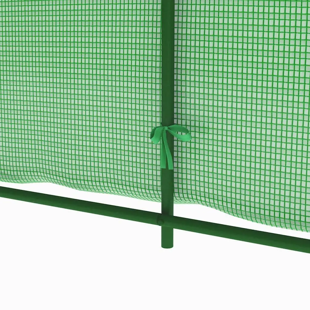 Greenhouse Green 6.86 m² Galvanised Steel Frame PE Mesh Ventilation