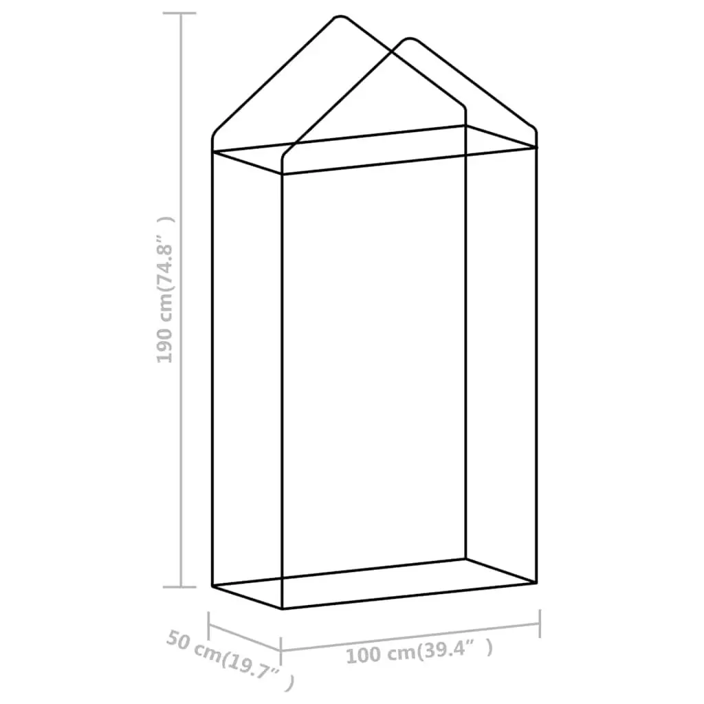 Greenhouse Green 1x0.5x1.9 m Steel Frame Plant House Grow Tent