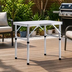 Folding Camping Table White Outdoor Portable Lightweight Camp Furniture Picnic