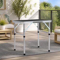 Folding Camping Table Grey Lightweight Portable Outdoor Picnic BBQ Hiking