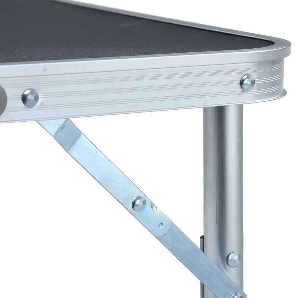 Folding Camping Table Grey Lightweight Portable Outdoor