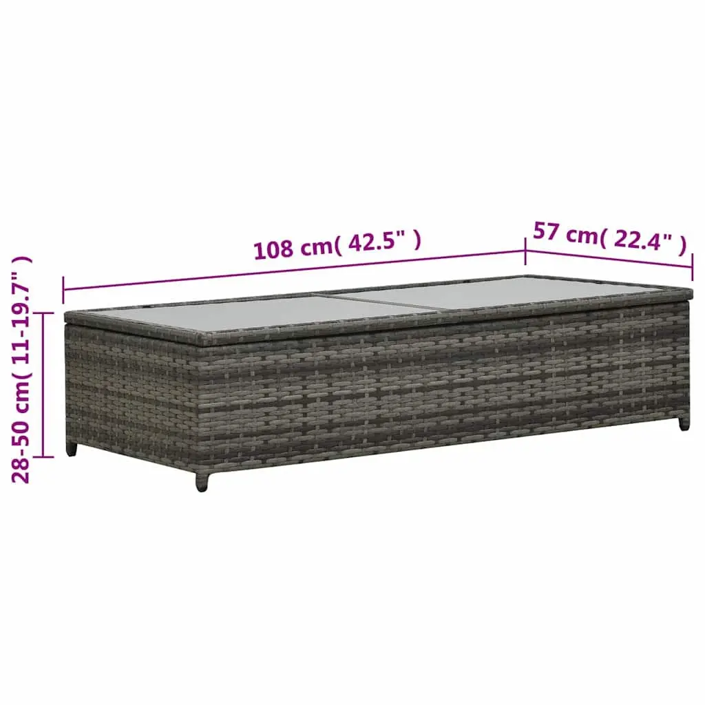 Garden Lounge Set 4 Piece Sofa Coffee Table Stools Cushions Poly Rattan