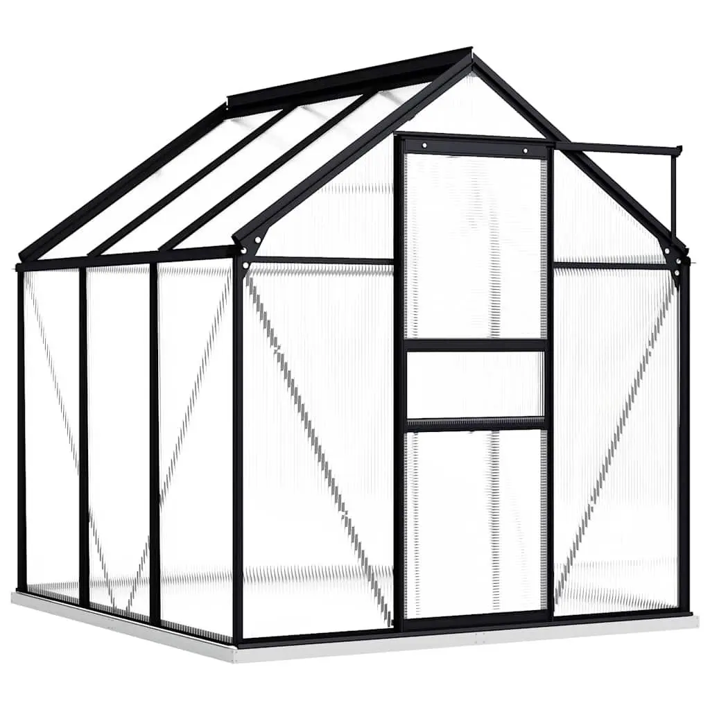Greenhouse Anthracite 3.61m² Polycarbonate UV Resistant Panels with Base Frame