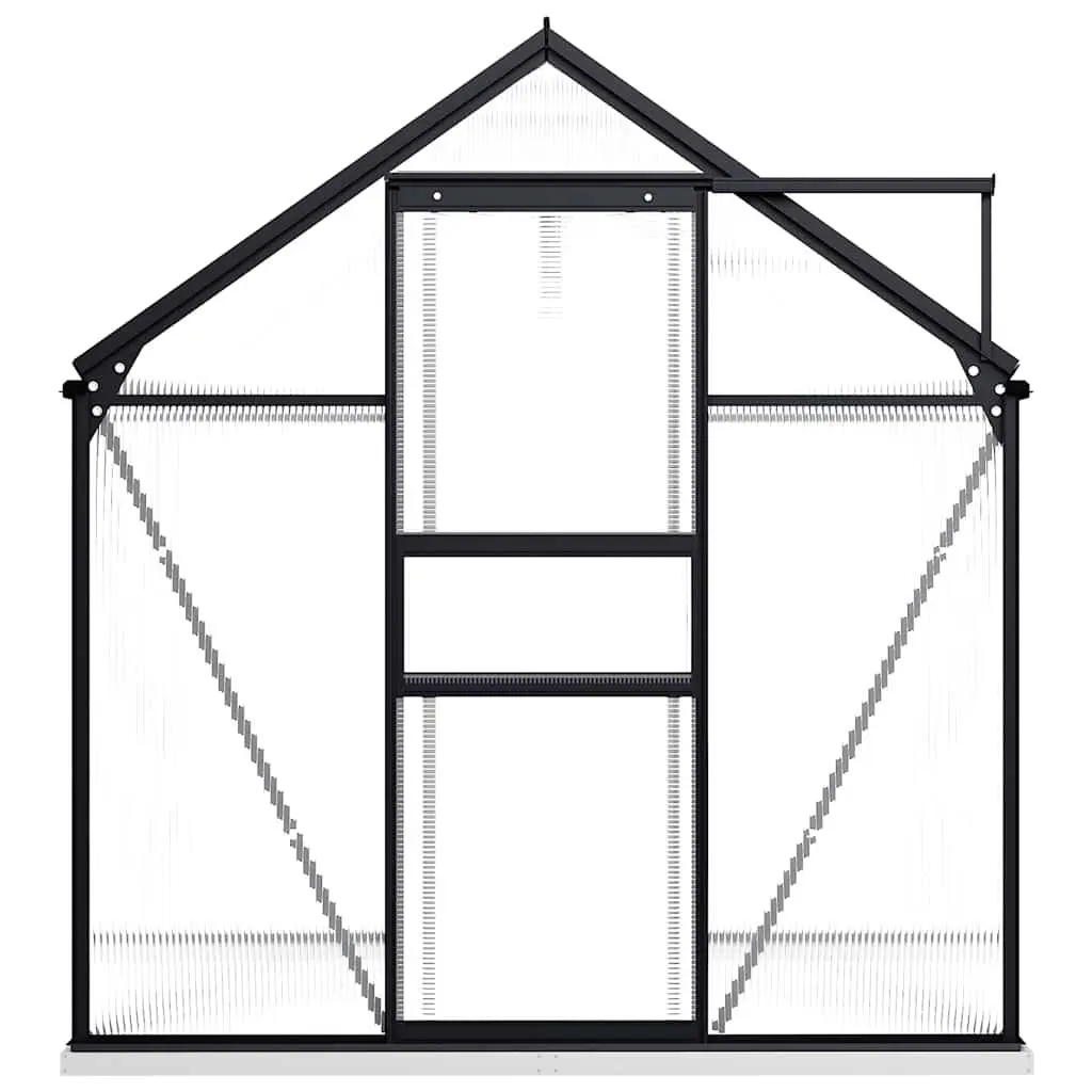 Greenhouse Anthracite 3.61m² Polycarbonate UV Resistant Panels with Base Frame