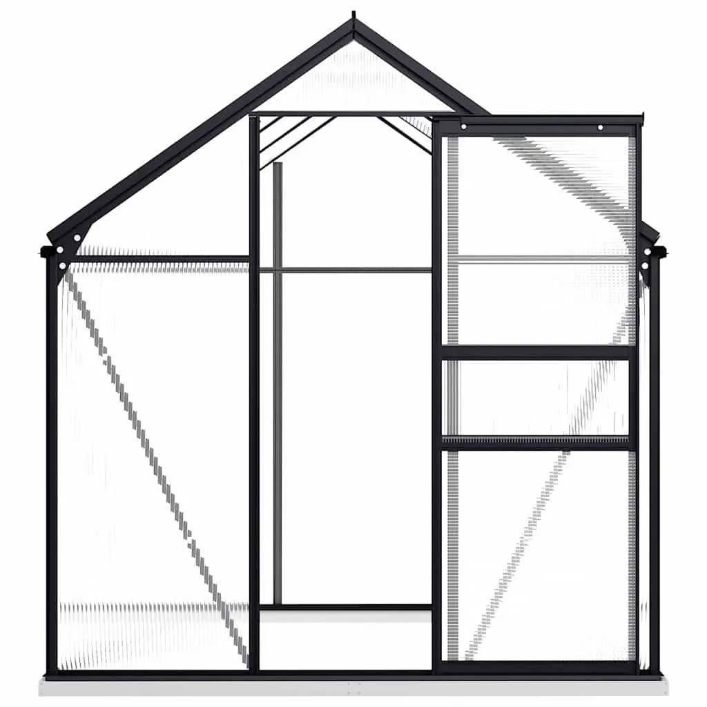 Greenhouse Anthracite 3.61m² Polycarbonate UV Resistant Panels with Base Frame