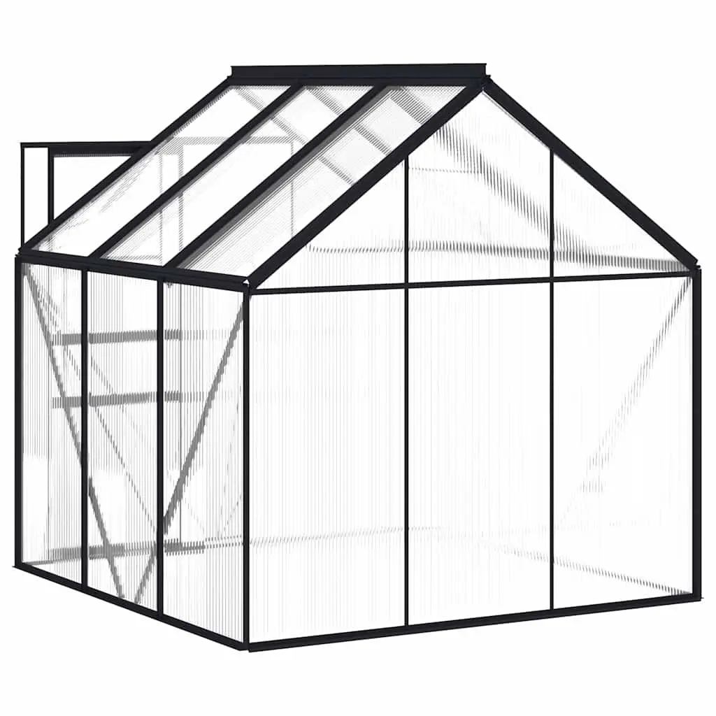 Greenhouse Anthracite 3.61m² Polycarbonate UV Resistant Panels with Base Frame