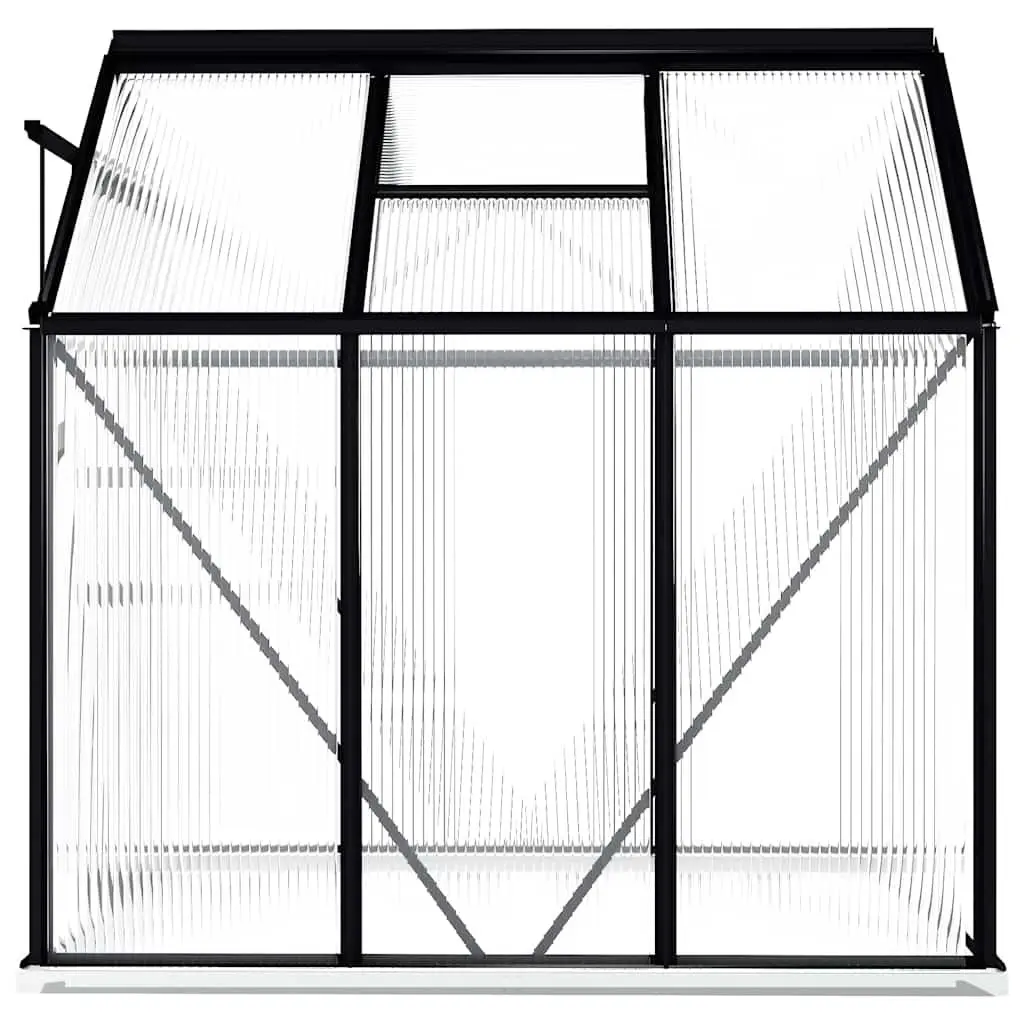 Greenhouse Anthracite 3.61m² Polycarbonate UV Resistant Panels with Base Frame