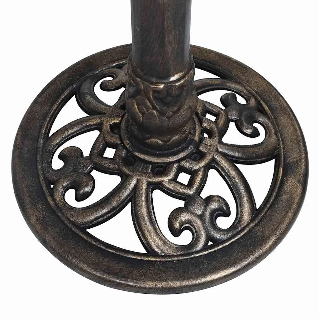 Garden Sundial Gold Plastic Weather Resistant Pedestal Base