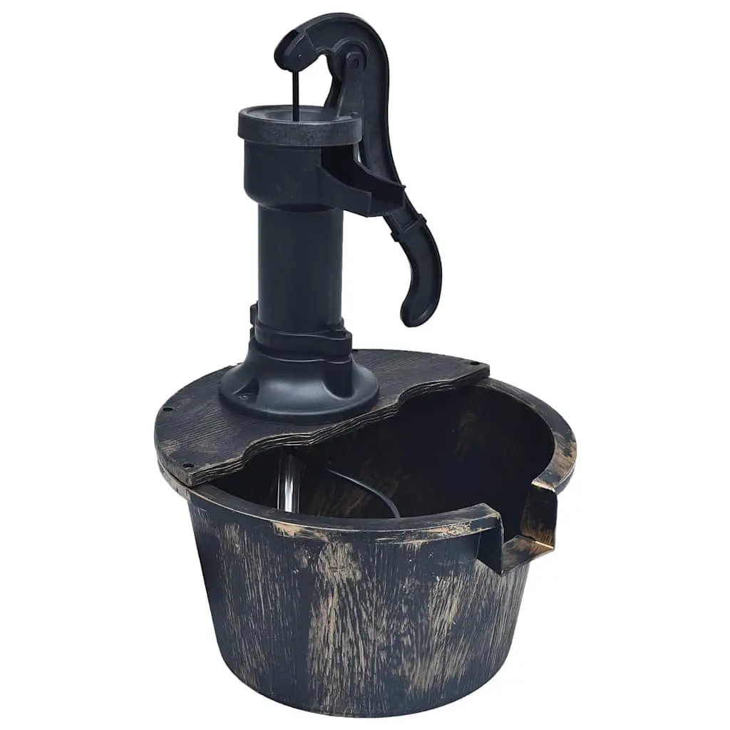 Garden Water Fountain Brown Outdoor Patio Decor Rustic