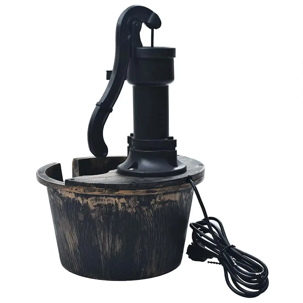 Garden Water Fountain Brown Outdoor Patio Decor Rustic