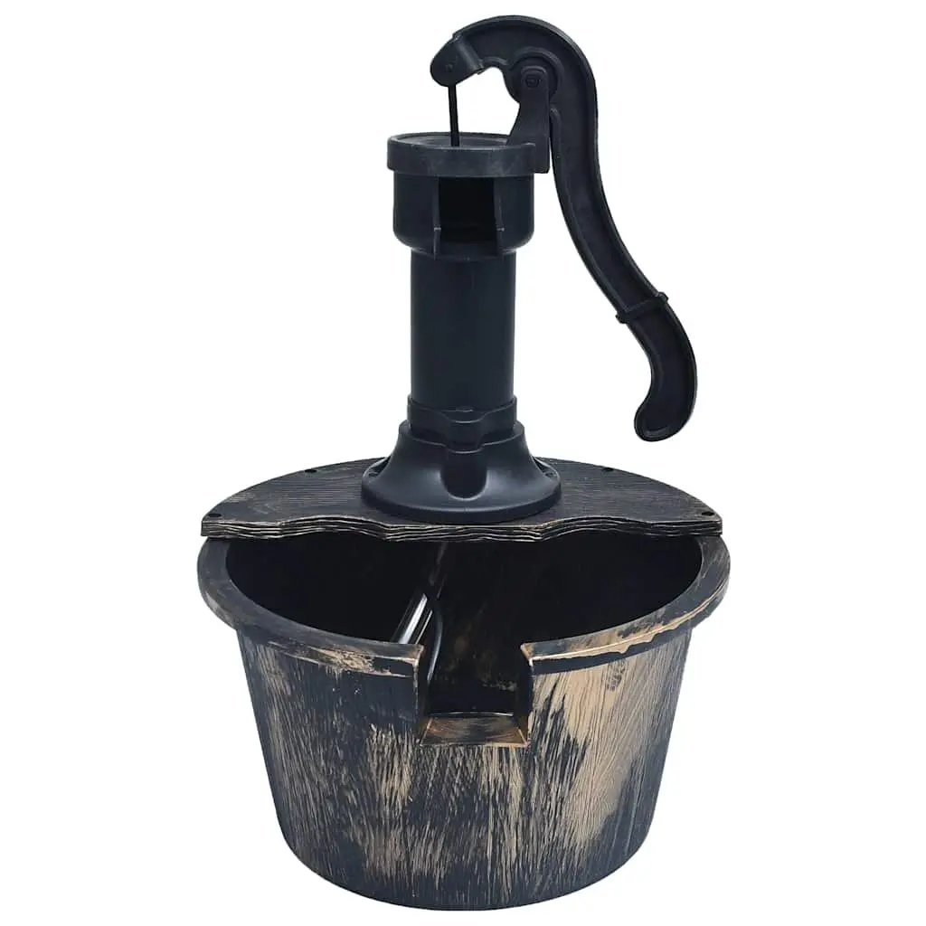Garden Water Fountain Brown Outdoor Patio Decor Rustic