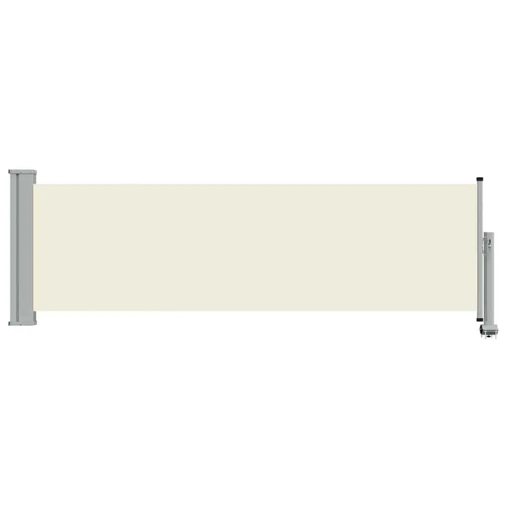 Patio Retractable Side Awning 80x300 cm Cream Outdoor Privacy Screen Shade