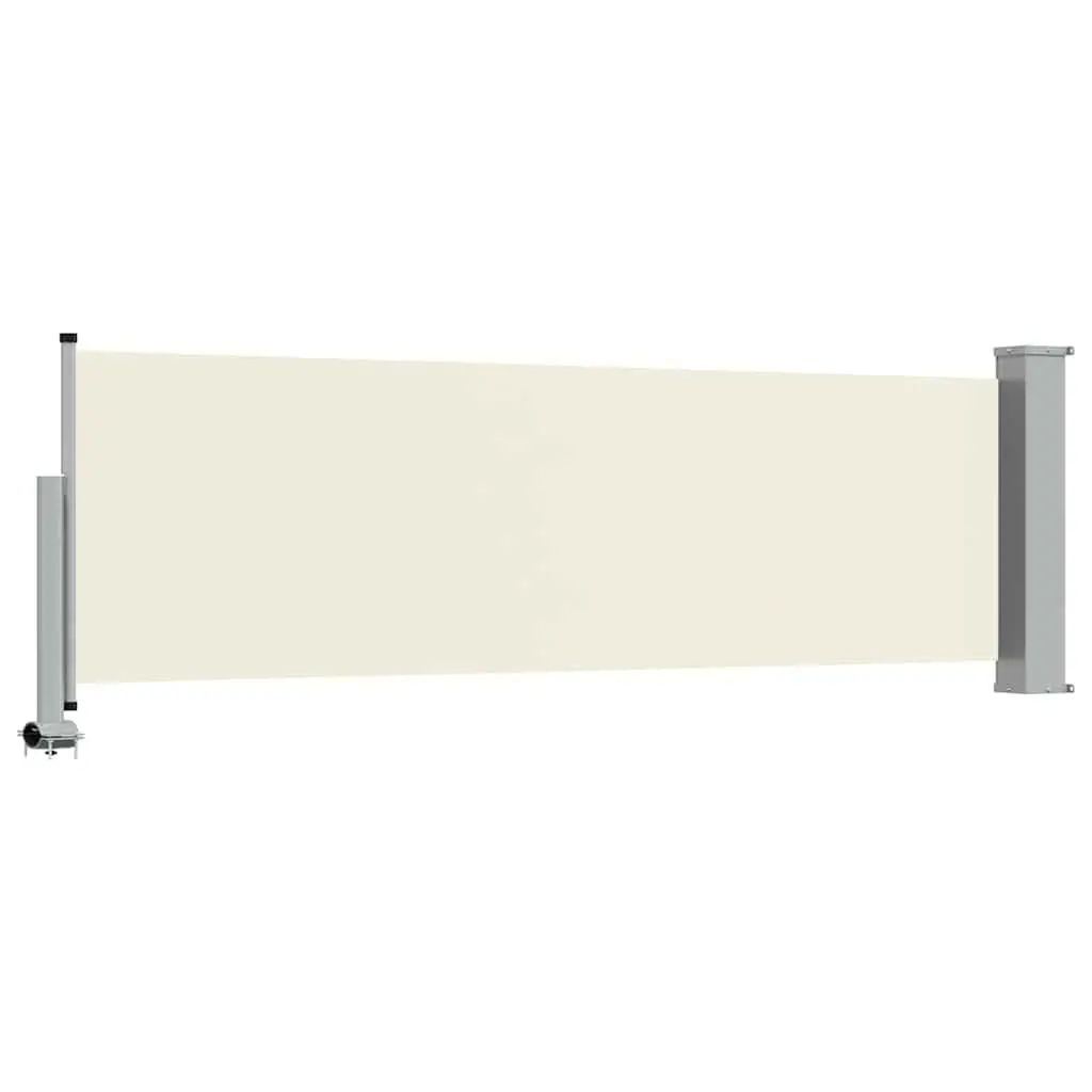 Patio Retractable Side Awning 80x300 cm Cream Outdoor Privacy Screen Shade