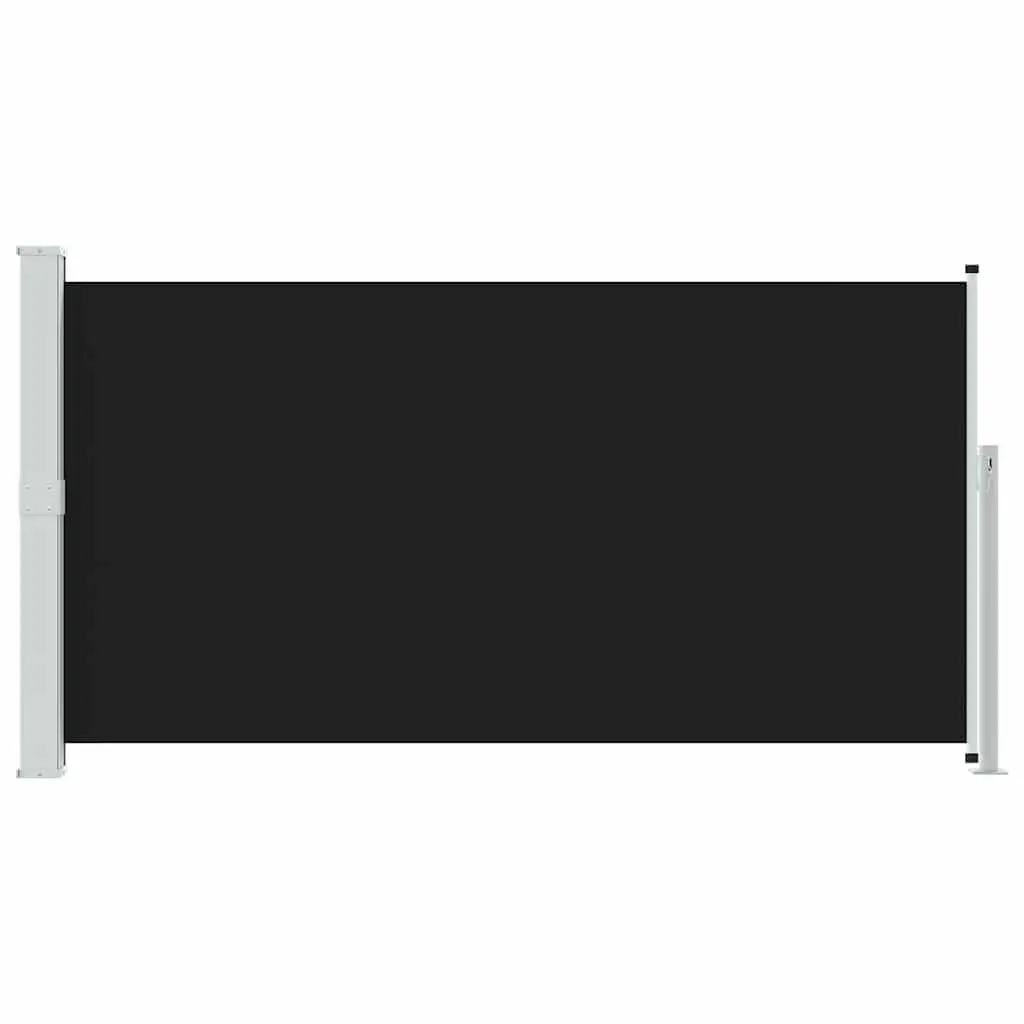 Retractable Side Awning Black 170x300cm Privacy Screen Outdoor Shade