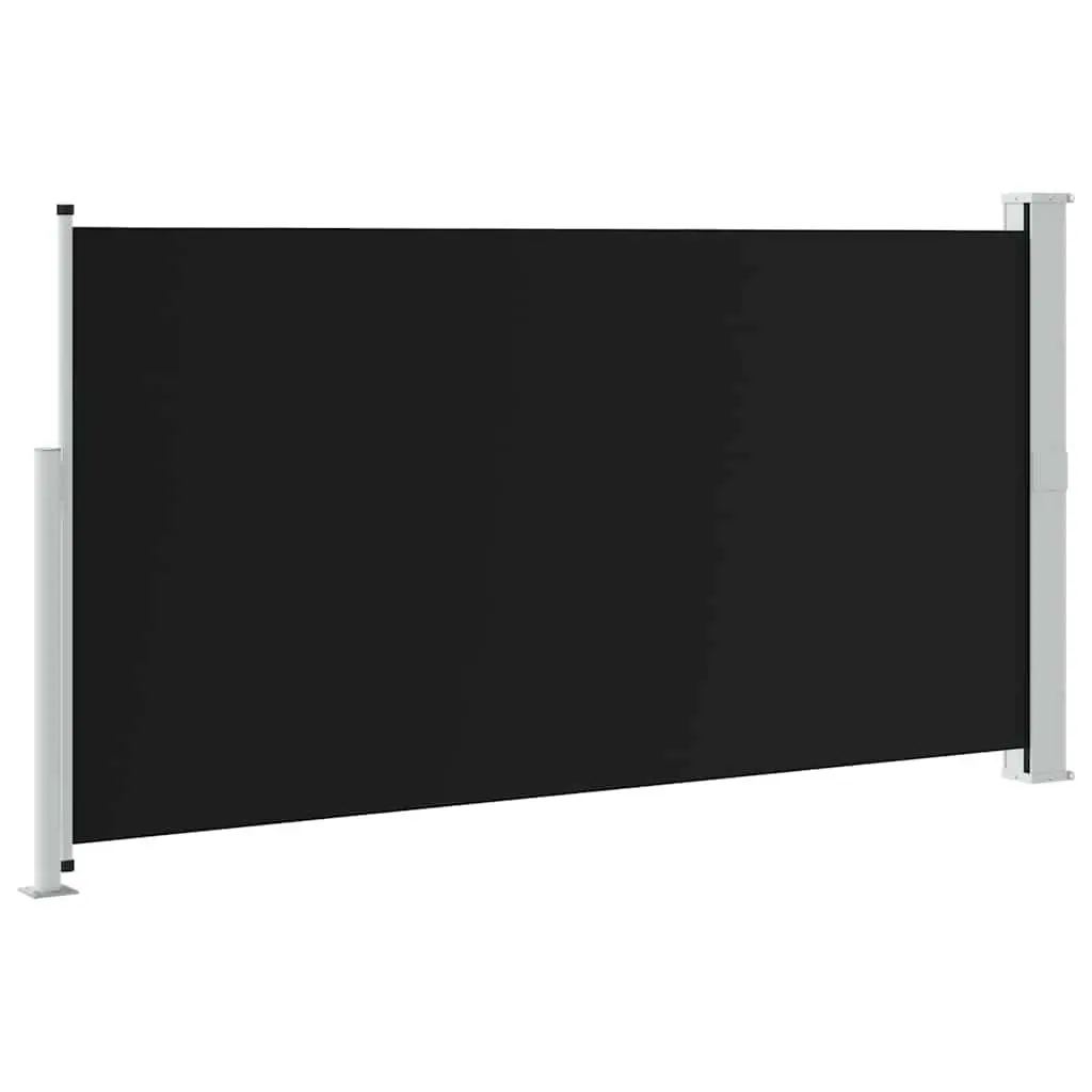 Retractable Side Awning Black 170x300cm Privacy Screen Outdoor Shade