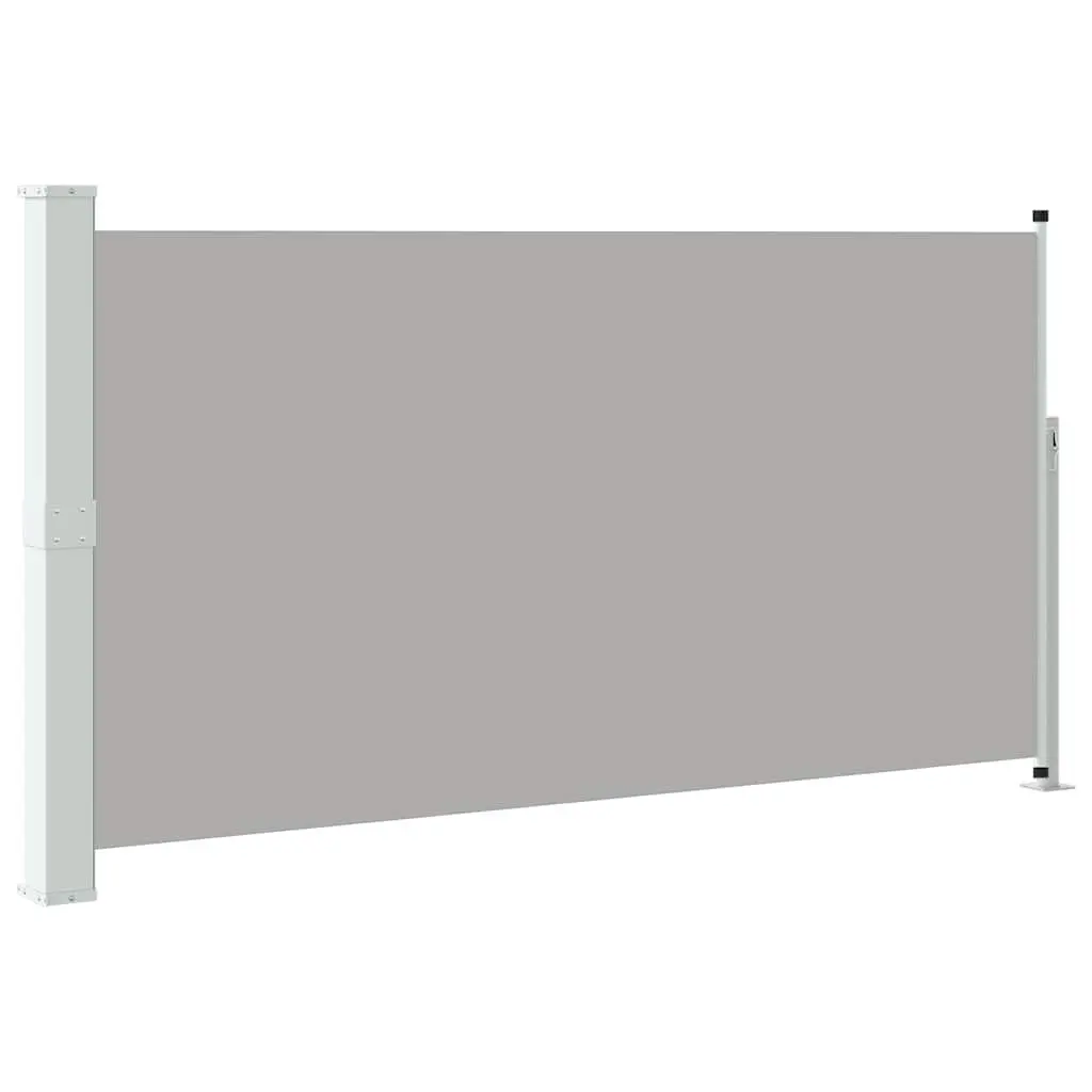 Retractable Side Awning Grey 170x300cm Privacy Screen Outdoor Sunshade