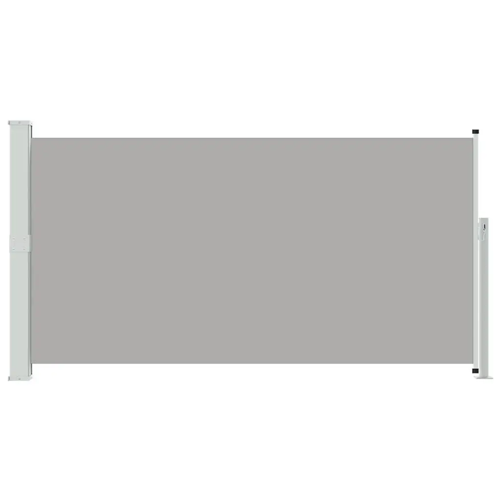 Retractable Side Awning Grey 170x300cm Privacy Screen Outdoor Sunshade