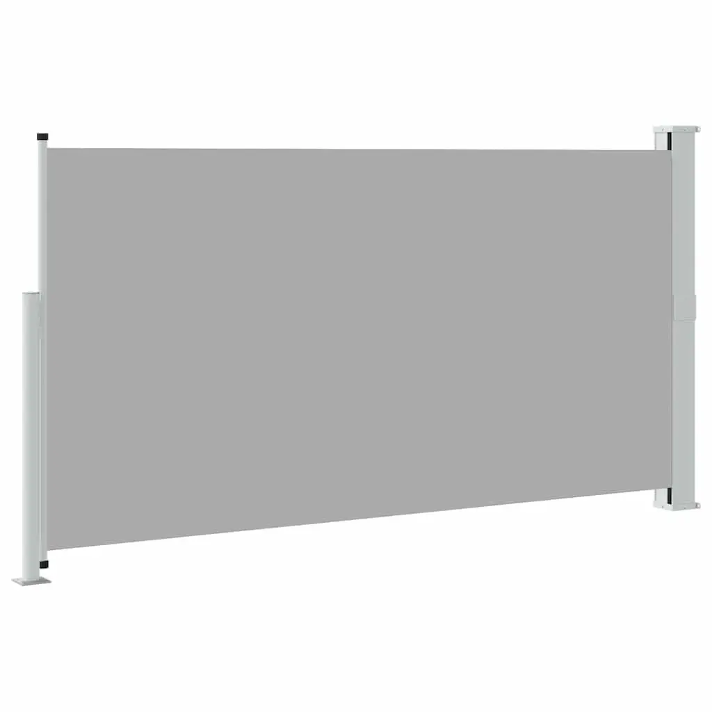 Retractable Side Awning Grey 170x300cm Privacy Screen Outdoor Sunshade