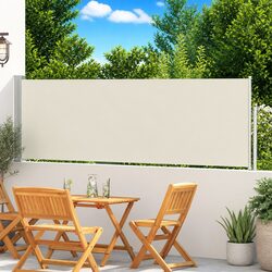 Easy-to-Use Retractable Awning in Cream - 100x500cm