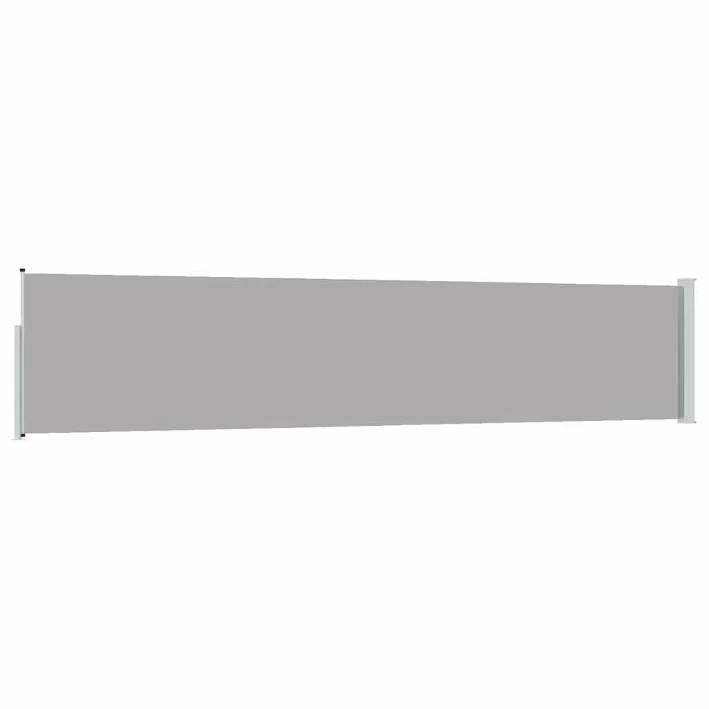 Patio Retractable Side Awning 100x500 cm Grey Privacy Screen Outdoor Sunshade