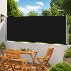 Retractable Side Awning 120x500 cm Black for Instant Shade