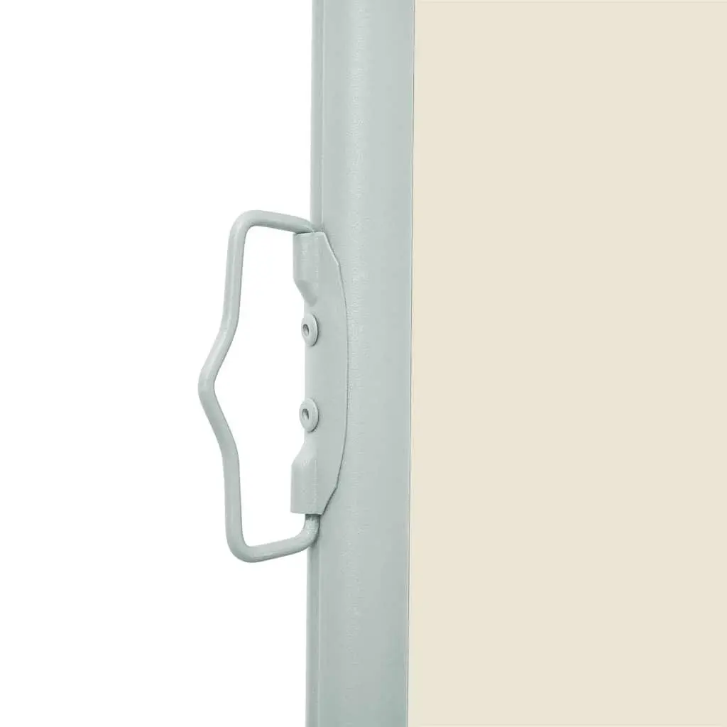 Retractable Side Awning Cream 117x514cm Privacy Screen Balcony Sunshade
