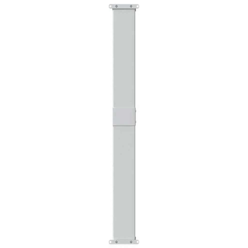 Retractable Awning Black 140x500cm Outdoor Privacy Screen UV Resistant Polyester Steel Base