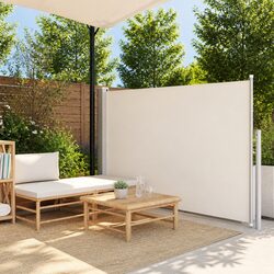 Retractable Side Awning 140x500cm in Cream