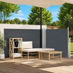 Retractable Side Awning 100x600 cm in Anthracite