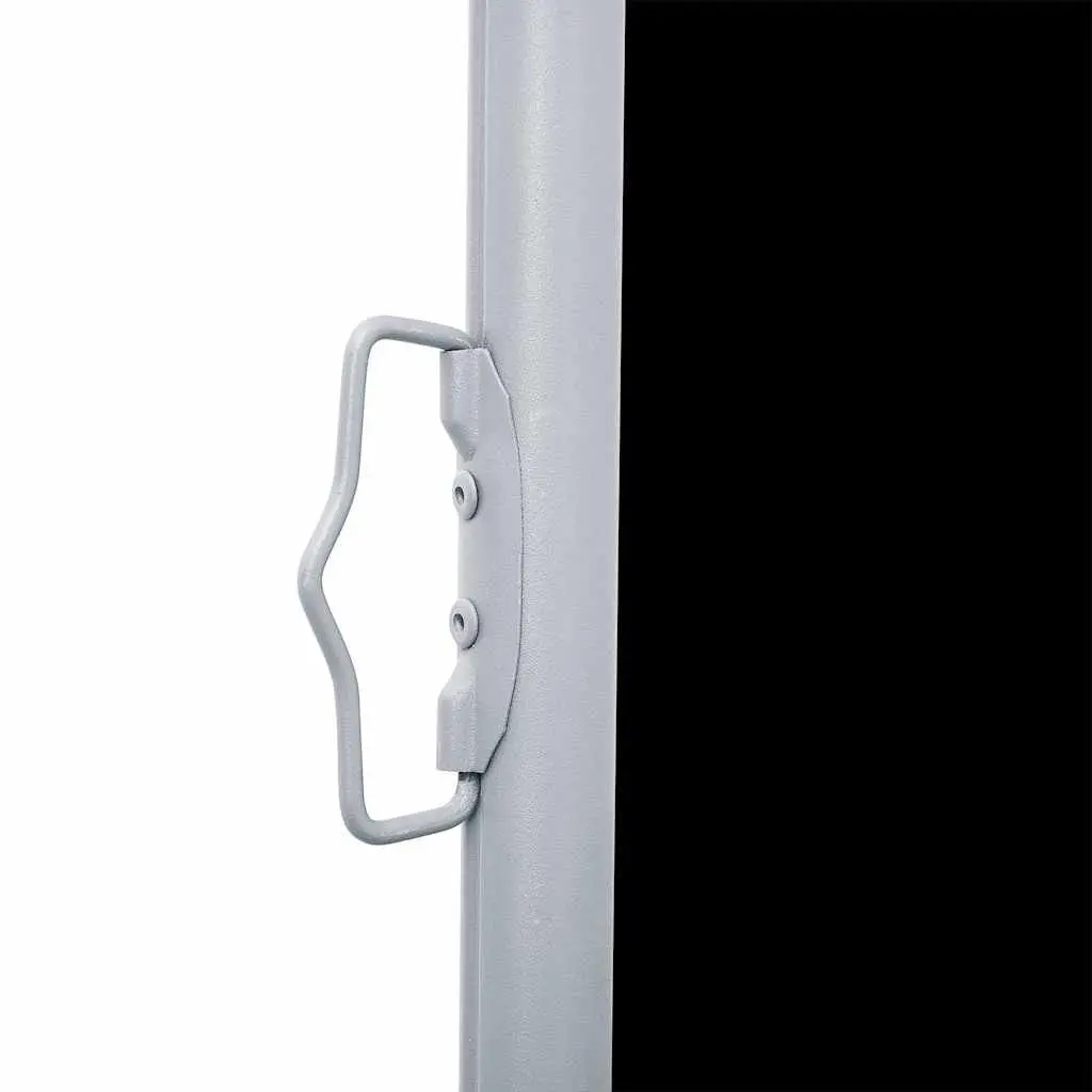 Retractable Side Awning Black 140x600cm Automatic Roll-Back Privacy Screen