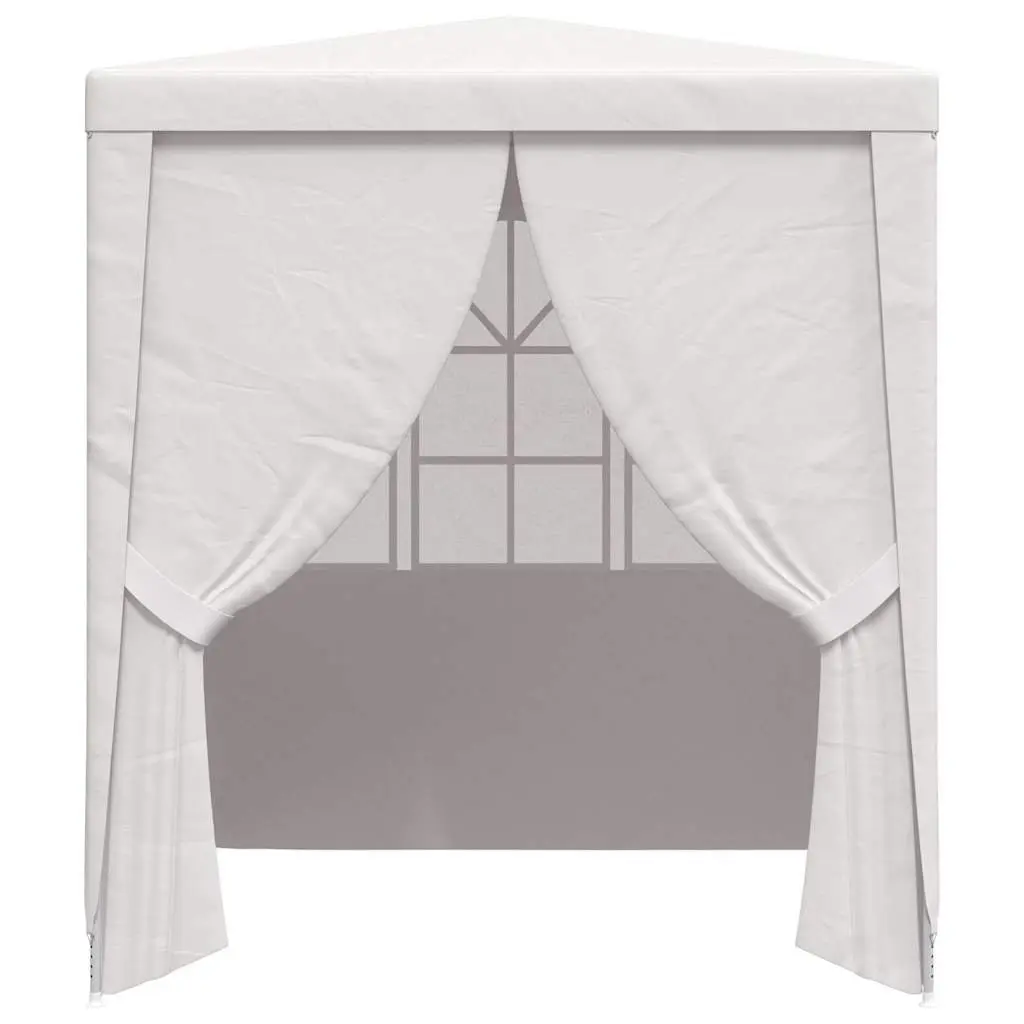 Party Tent White 2x2m Outdoor Canopy Gazebo with Side Walls Door Windows