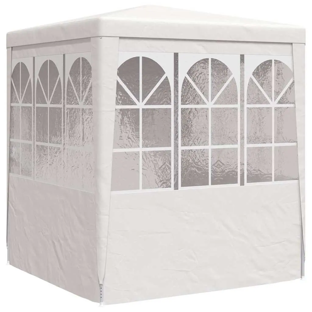 Party Tent White 2.5x2.5m Outdoor Gazebo with Side Walls UV and Water Resistant Polyethylene