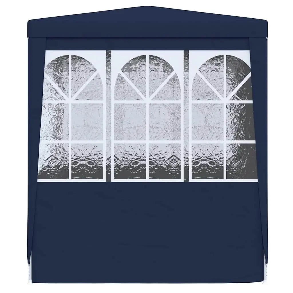Party Tent Blue 2.5x2.5m Outdoor Gazebo Canopy with Side Walls Panels and Door