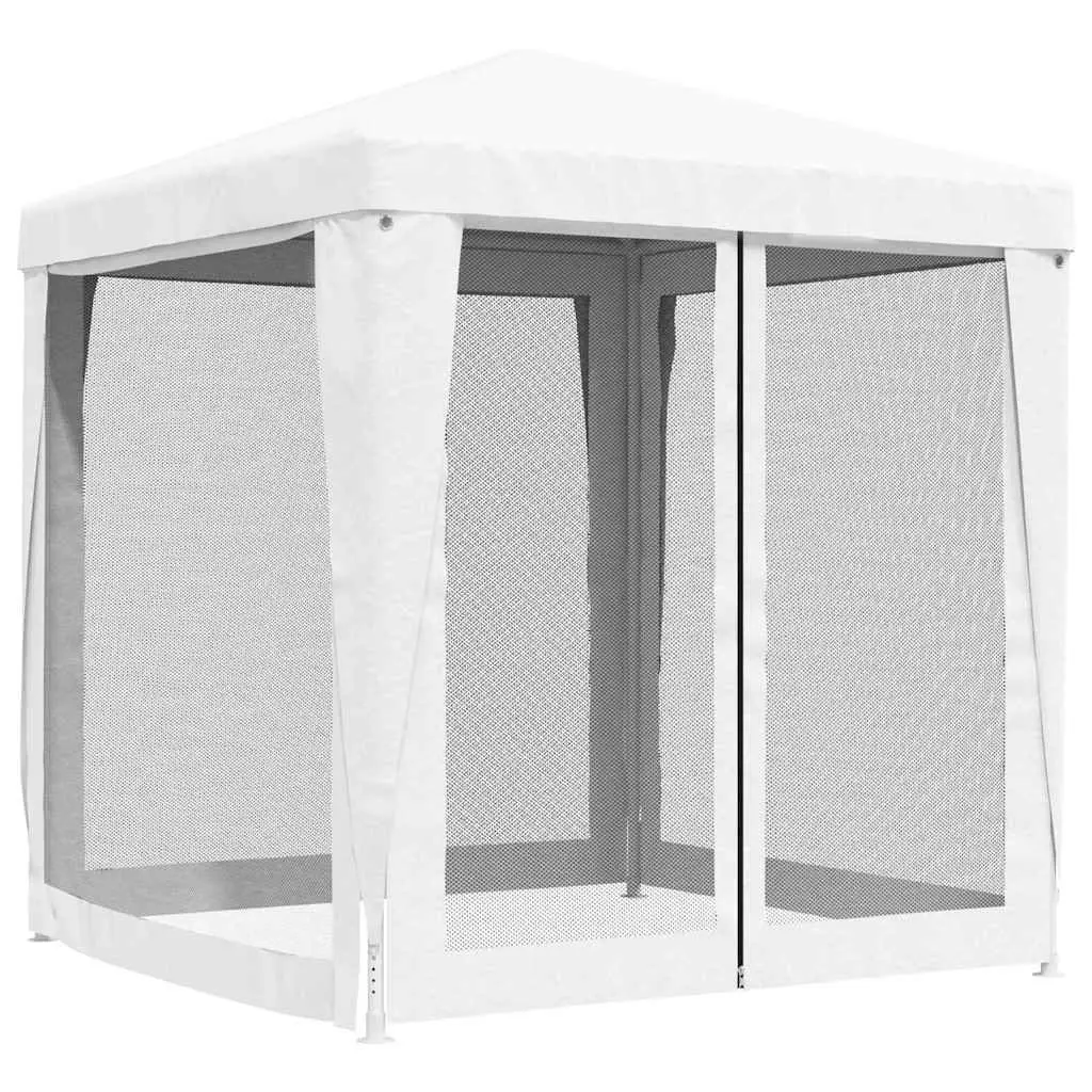 Party Tent White 2x2m Mesh Sidewalls Outdoor Gazebo for Events Weddings