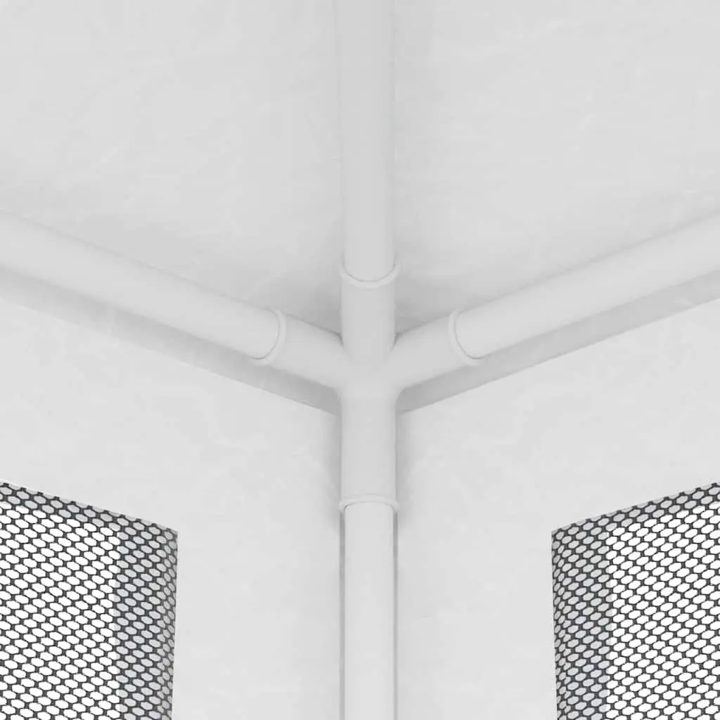 Party Tent White 2x2m Mesh Sidewalls Outdoor Gazebo for Events Weddings