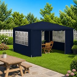 Compact 4x4 m Party Tent with Decorative Windows