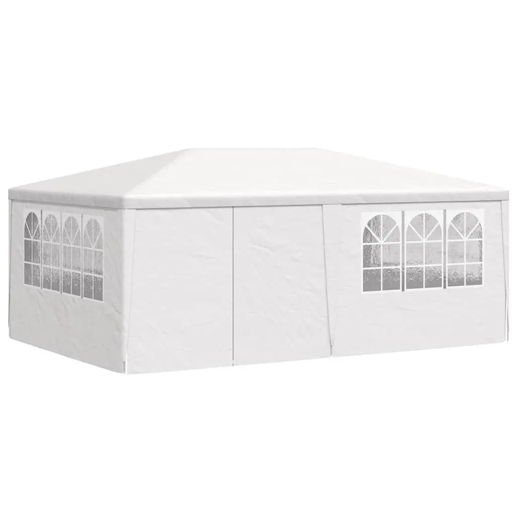 Party Tent White 4x6m Outdoor Gazebo with Side Walls and Door Panel