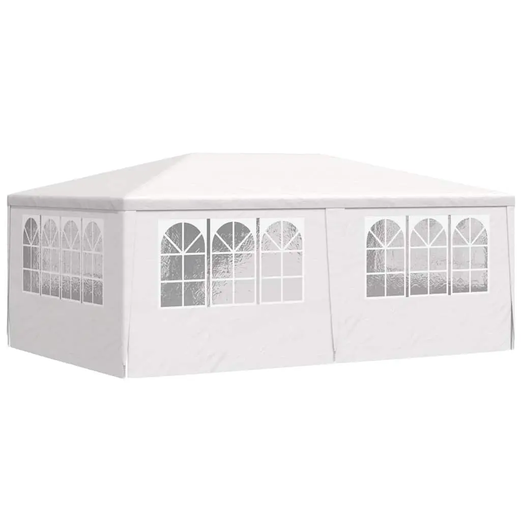 Party Tent White 4x6m Outdoor Gazebo with Side Walls and Door Panel