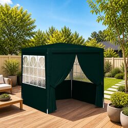 Compact 2x2m Green Party Tent for Outdoor Fun