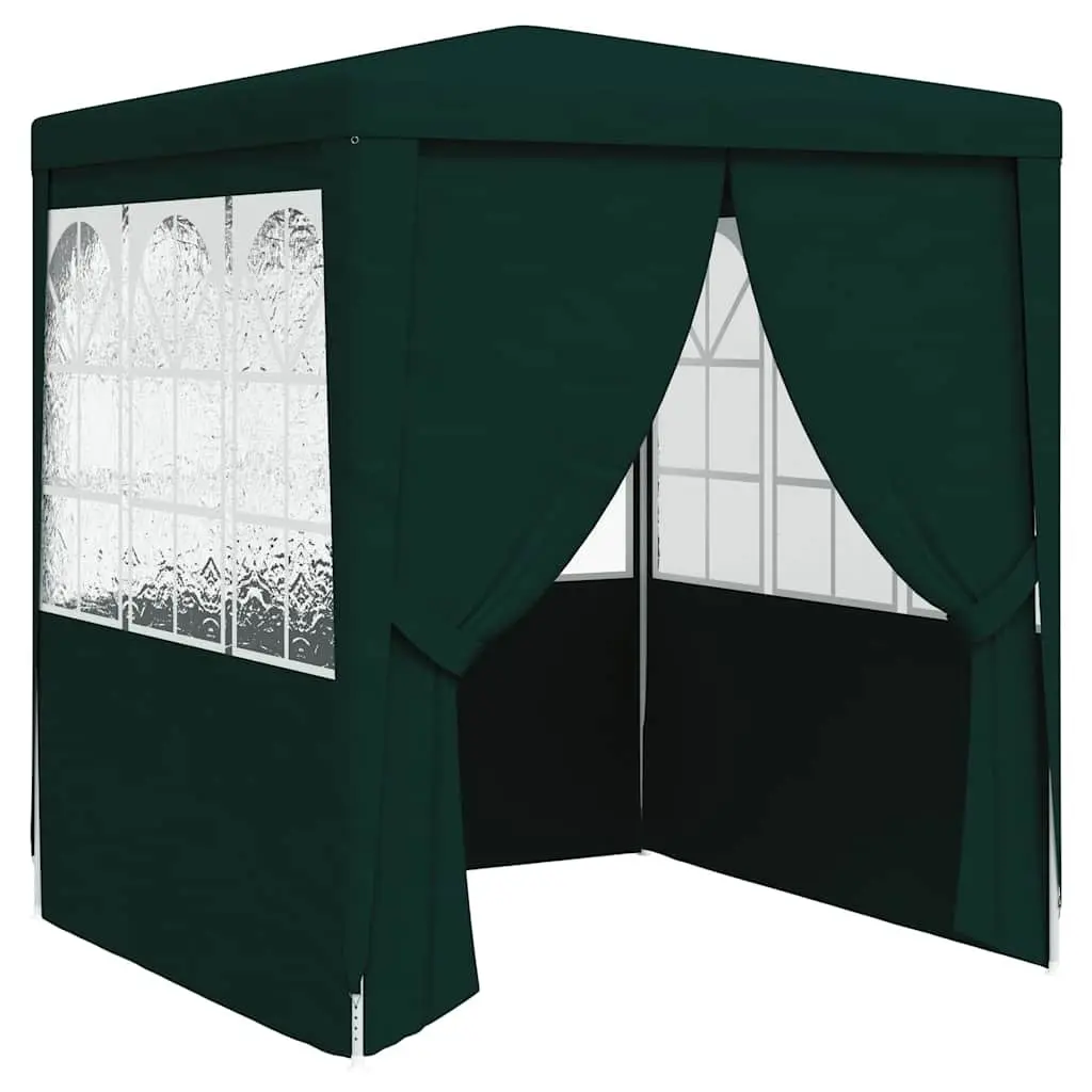 Party Tent Green 2x2m Outdoor Canopy Gazebo with Side Walls Door Windows