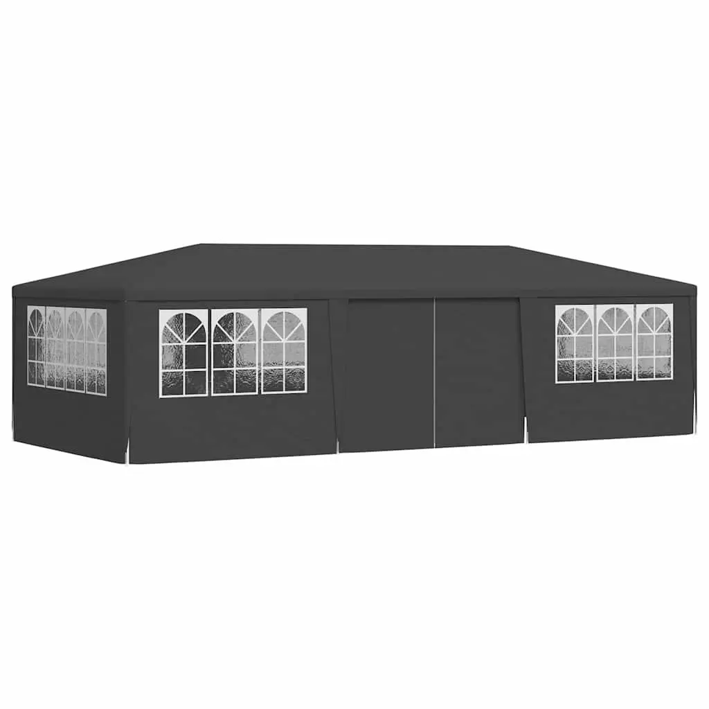 Party Tent Anthracite 4x9 m Outdoor Canopy Gazebo with Side Walls and Door