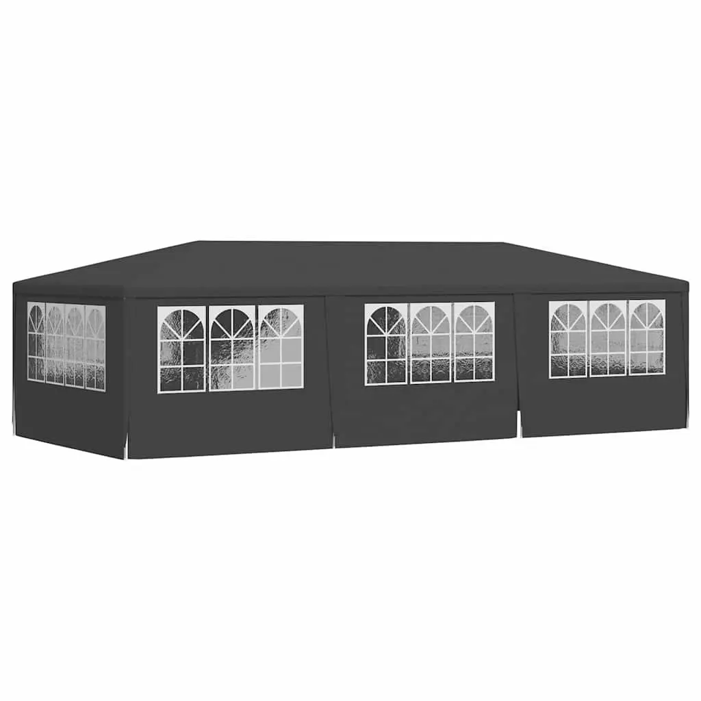 Party Tent Anthracite 4x9 m Outdoor Canopy Gazebo with Side Walls and Door